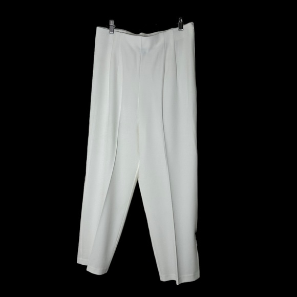 Women’s JM Collection Ivory Pleated Dress work Pants Size 12 - Picture 2 of 11